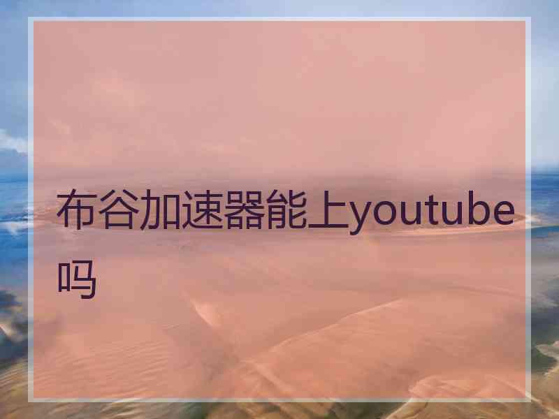 布谷加速器能上youtube吗